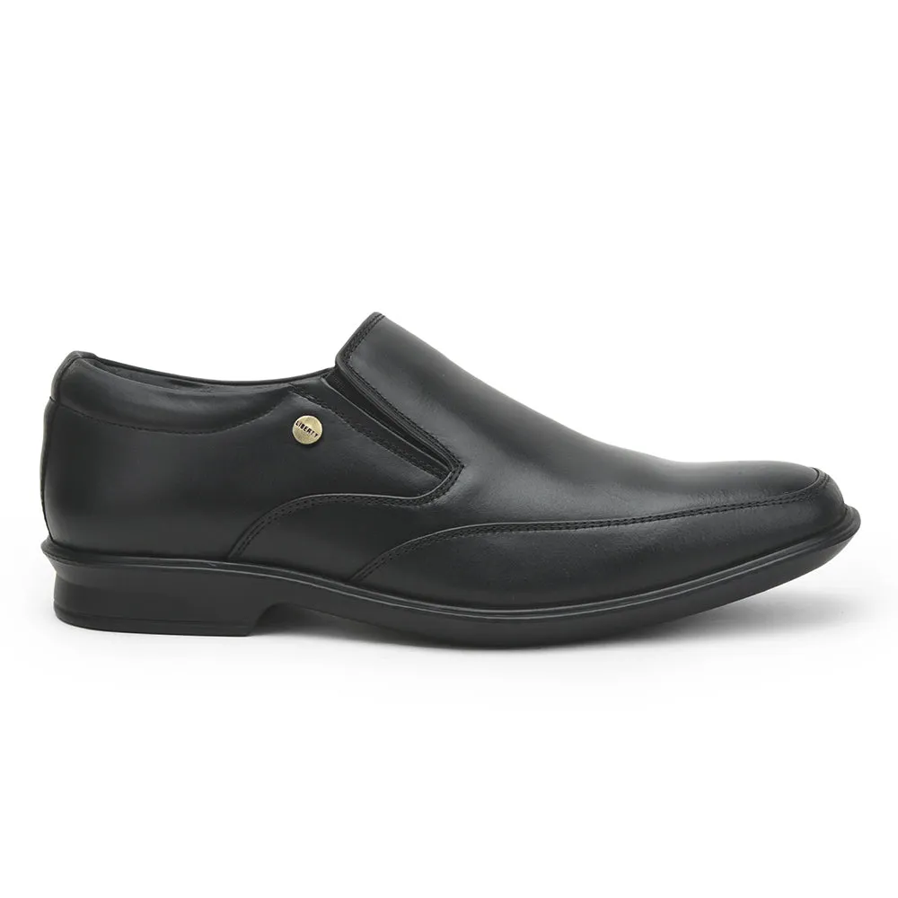 Edge Dressing For Shoes Fortune Formal Non Lacing Shoes For Men (Black) LUCIO-503 By Liberty
