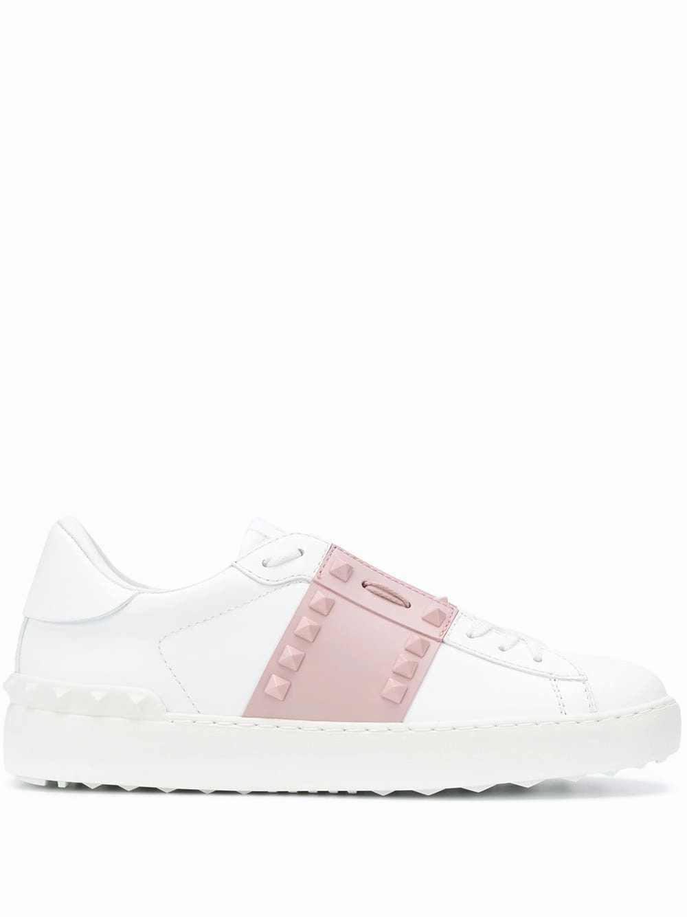 ROCKSTUD UNTITLED LEATHER SNEAKERS Second Hand Basketball Shoes