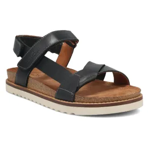 Nice Sandals Taos Sideways Black Leather Sandal (Women's)