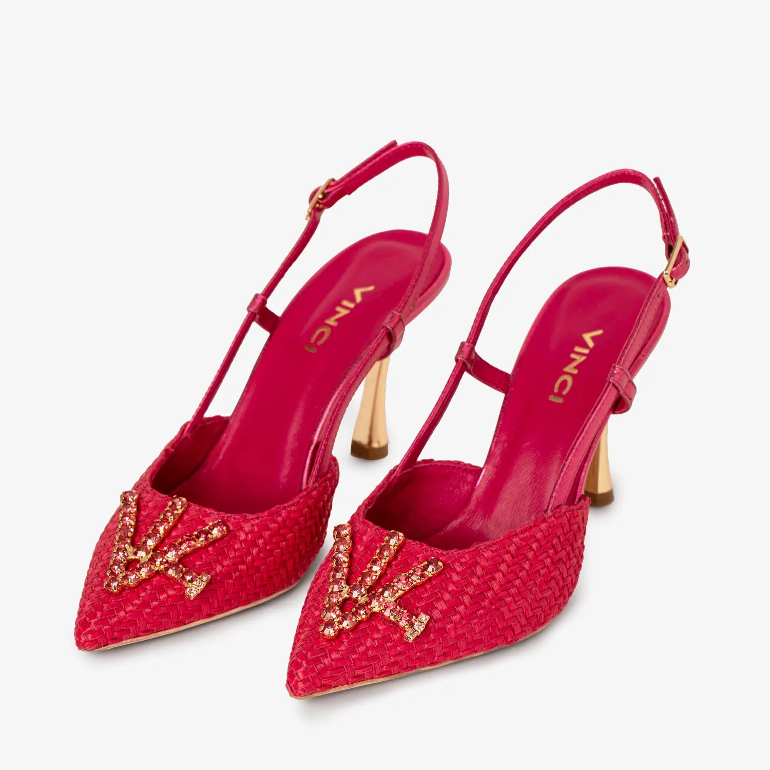 Sandals South Coast Resort Whitehouse The Luna Fuchsia Leather Slingback Women Sandal