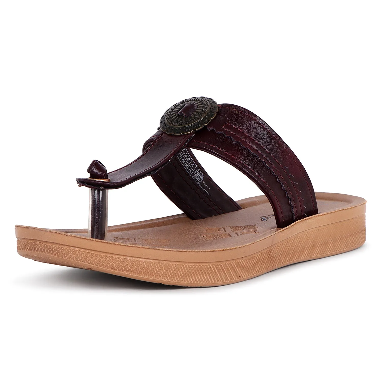 Closed Toe Leather Sandals Slippers For Women PUL 208
