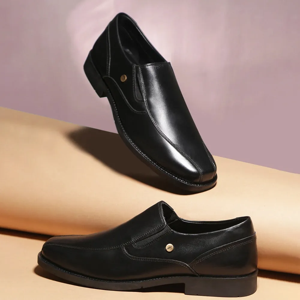 Fortune By Liberty Men ECO-02E Black Formal Non Lacing Shoes Sneakers Dress Shoes