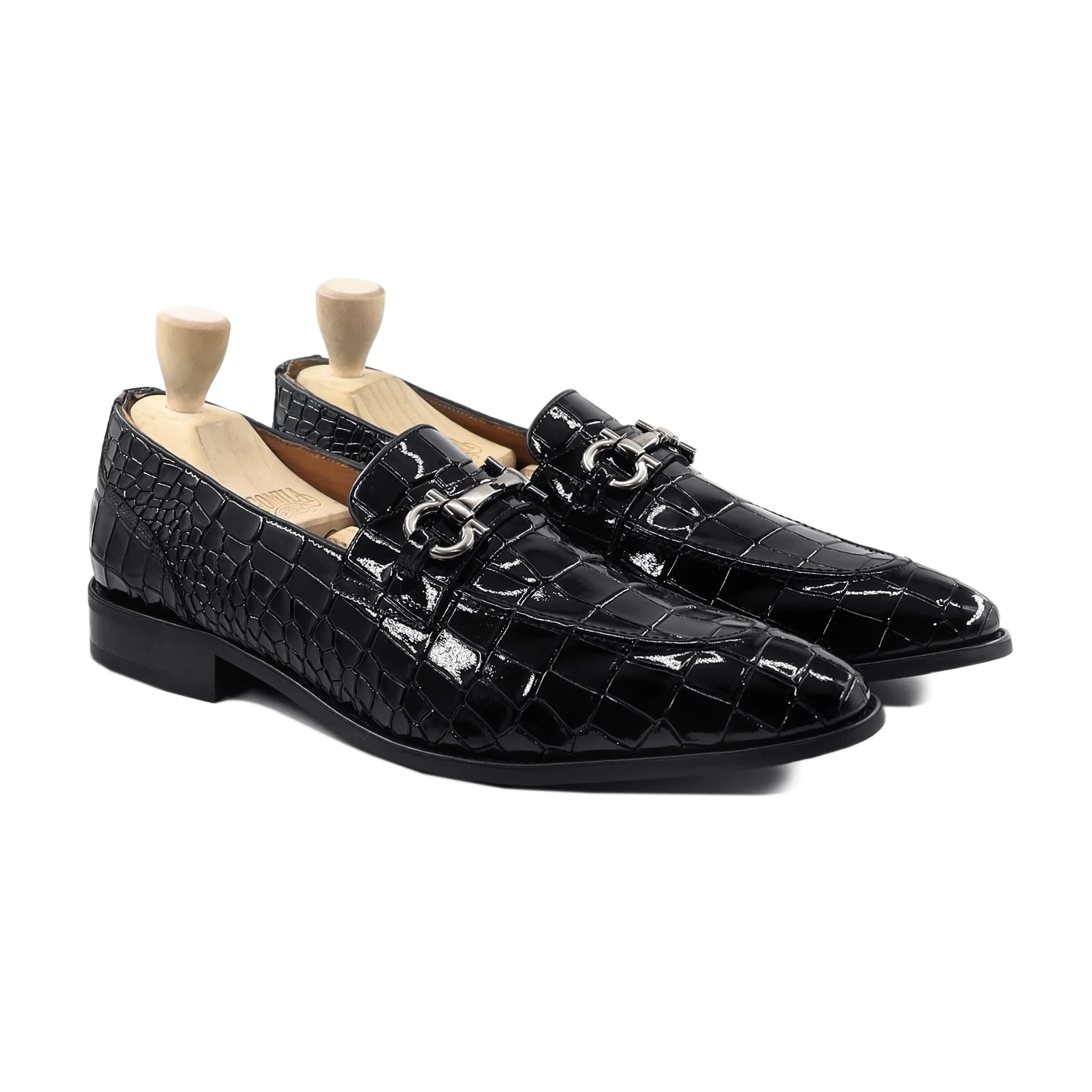 Riali Loafers Quasar - Men's Black Patent Leather Loafer
