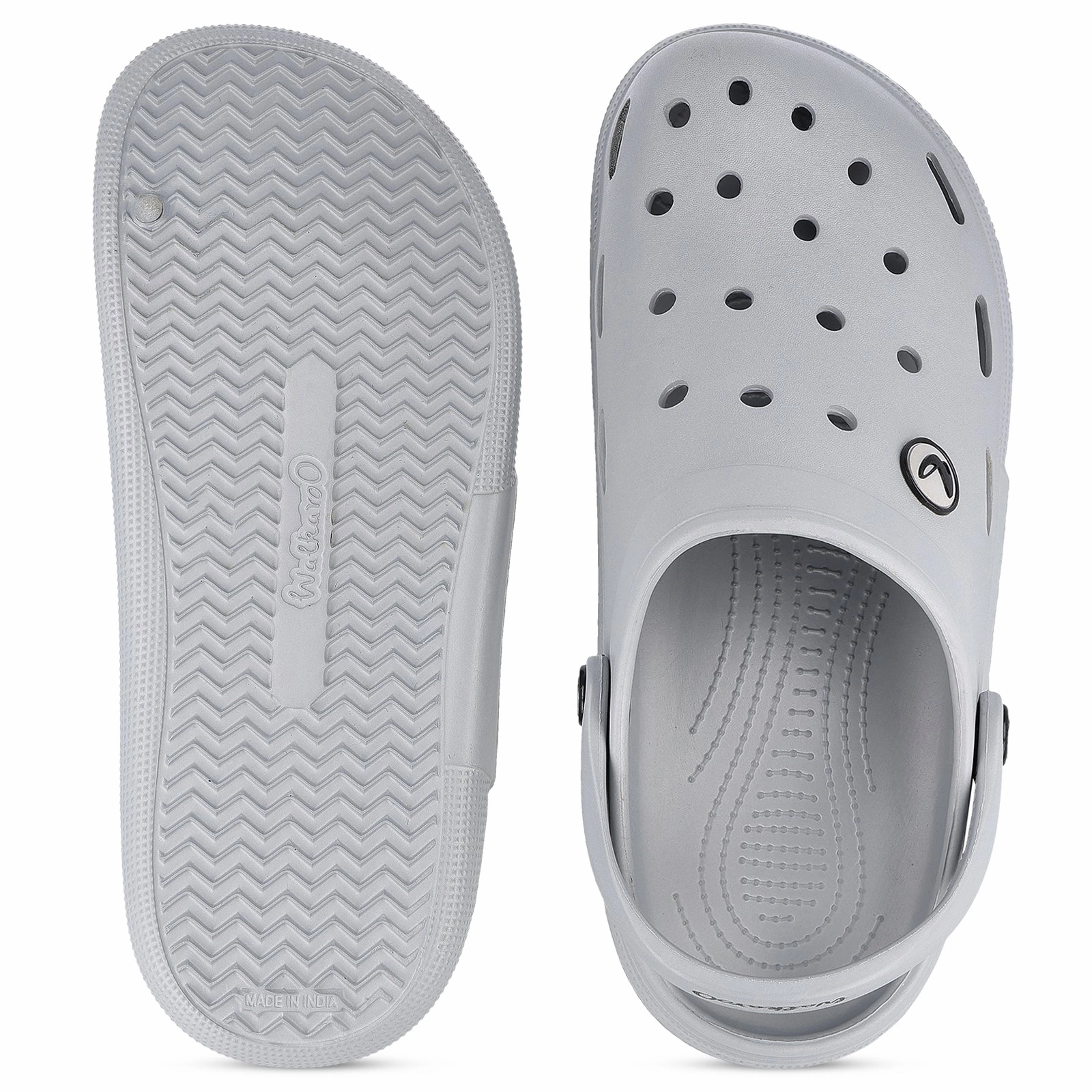 Men's Clogs  - WC4843 Light Grey Slip On Steel Toe Boots  Slip On Work Boots  Rhinestone Slip On