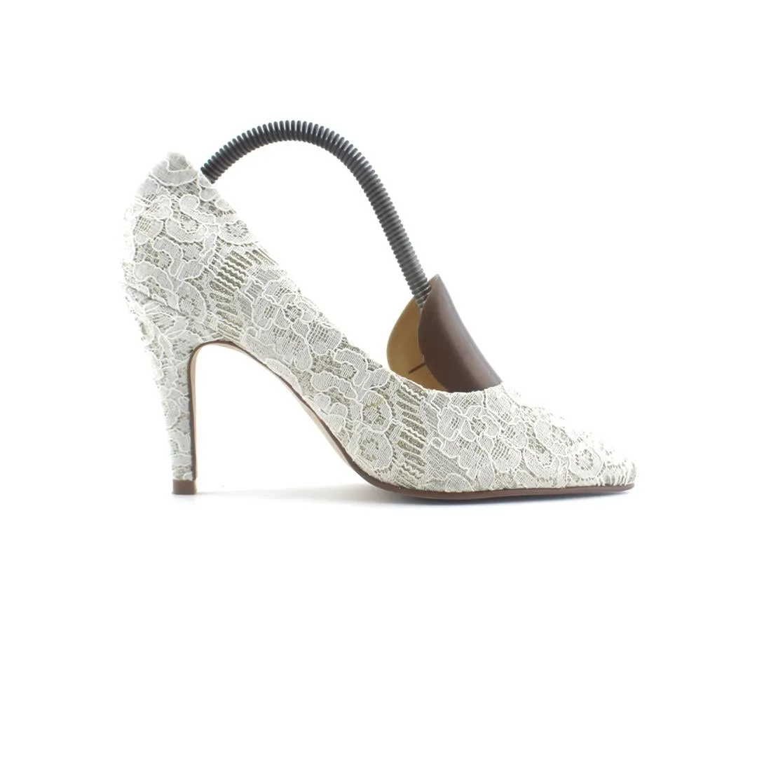 Ivory Peep Toe High Heels RAINBOW CLUB