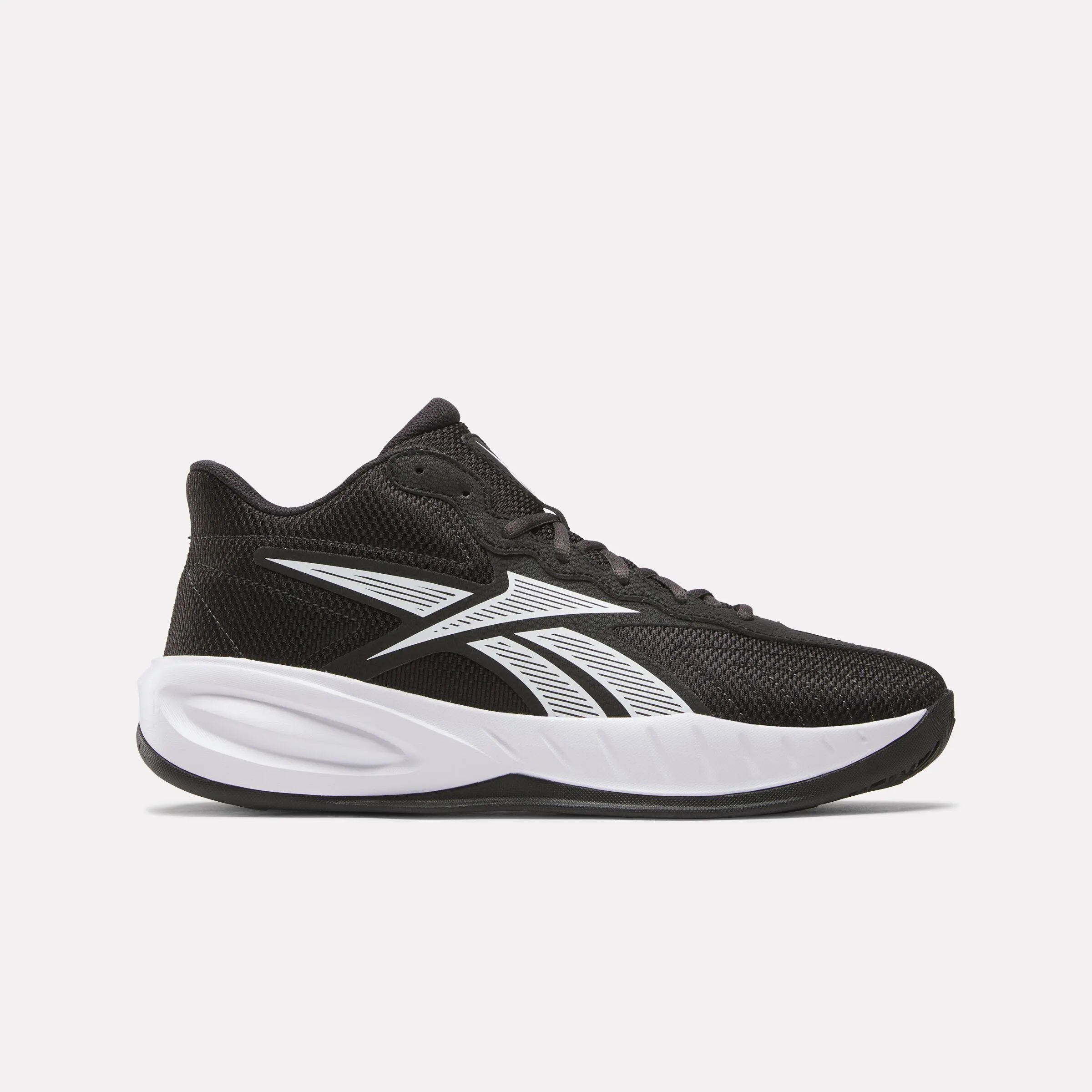 Reebok Press Black/White/Black Basketball Shoes The Baller