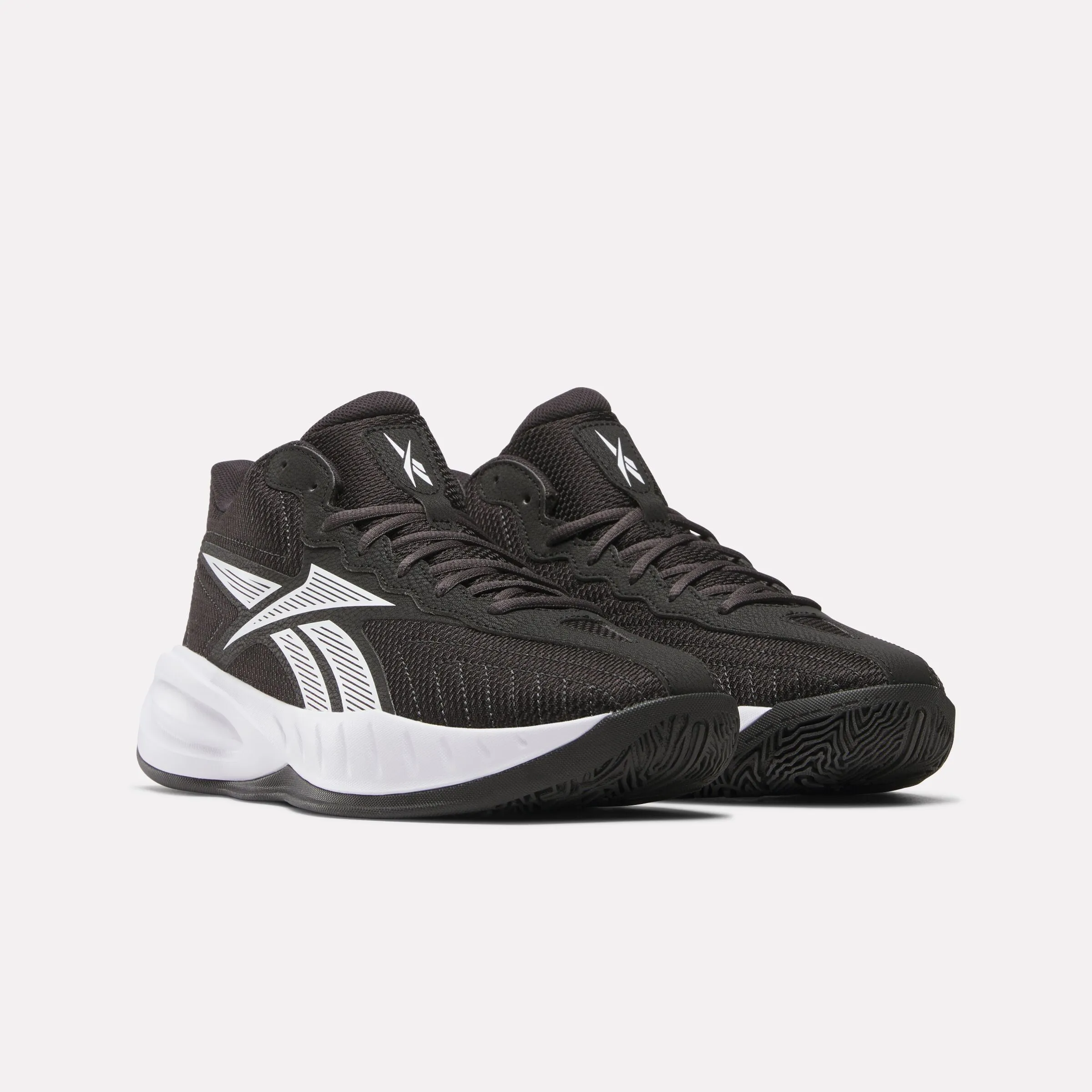 Reebok Press Black/White/Black Summer Basketball Shoes