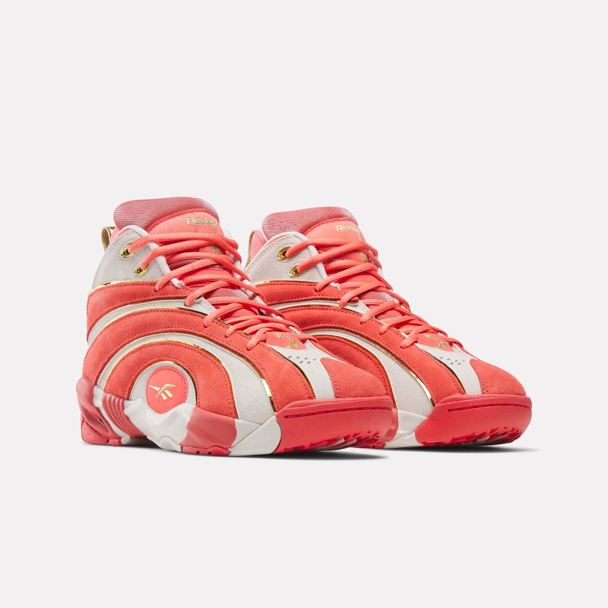 Luka Basketball Shoes Reebok X Angel Reese Shaqnosis Chalk/Sunsetcoral/Chalk