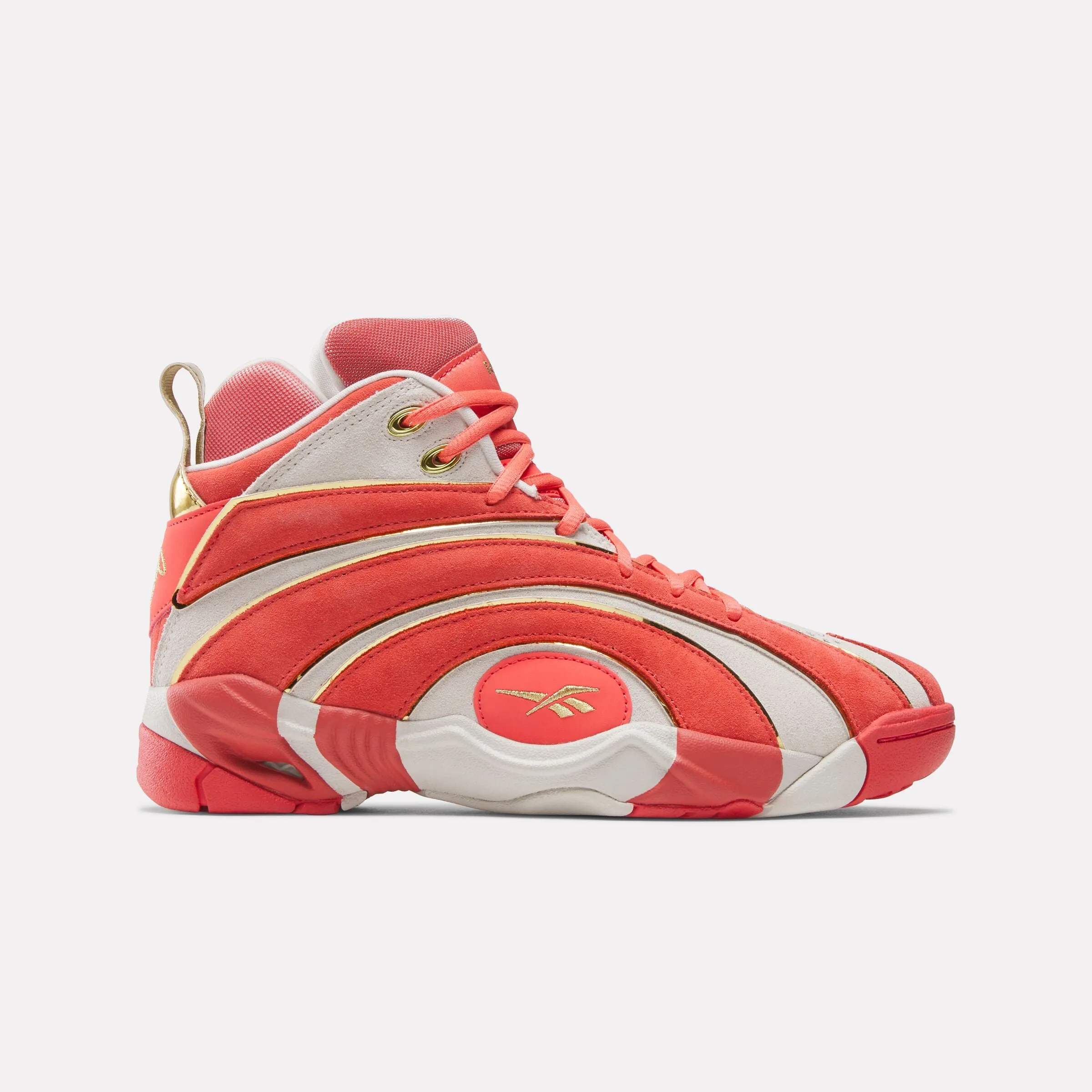 Reebok X Angel Reese Shaqnosis Chalk/Sunsetcoral/Chalk Big Swoosh Basketball Shoes
