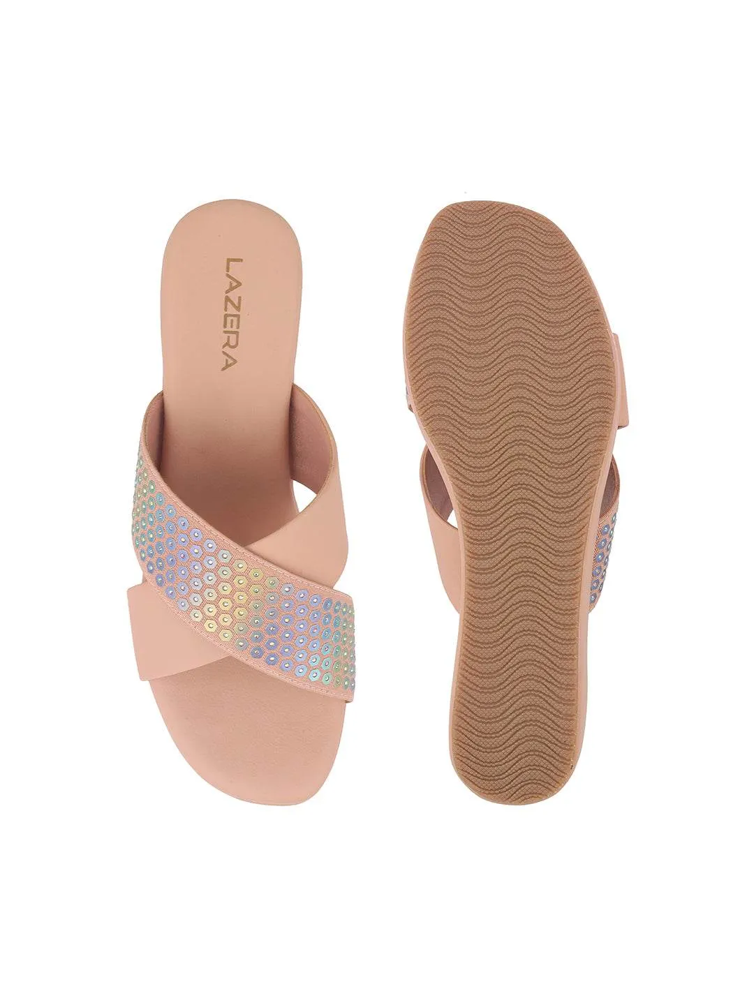 Women's Holographic Strap Wedge Sandals (1521) Straw Wedge Sandals