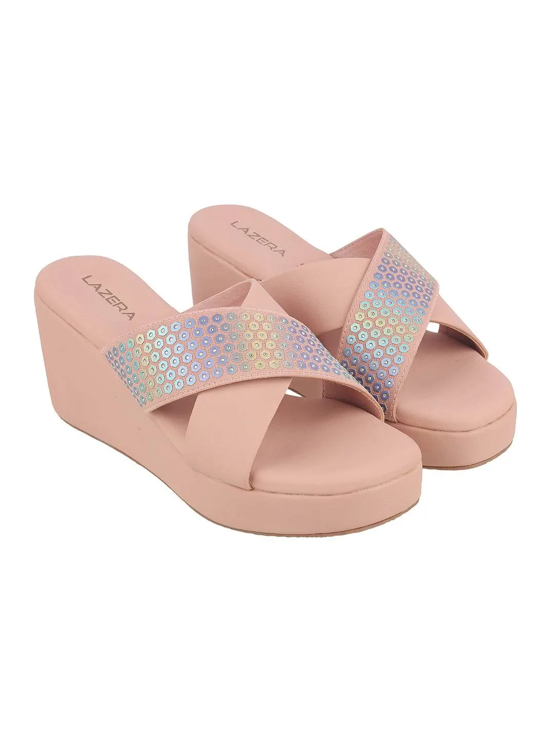 Women's Holographic Strap Wedge Sandals (1521) Whisper Sandals
