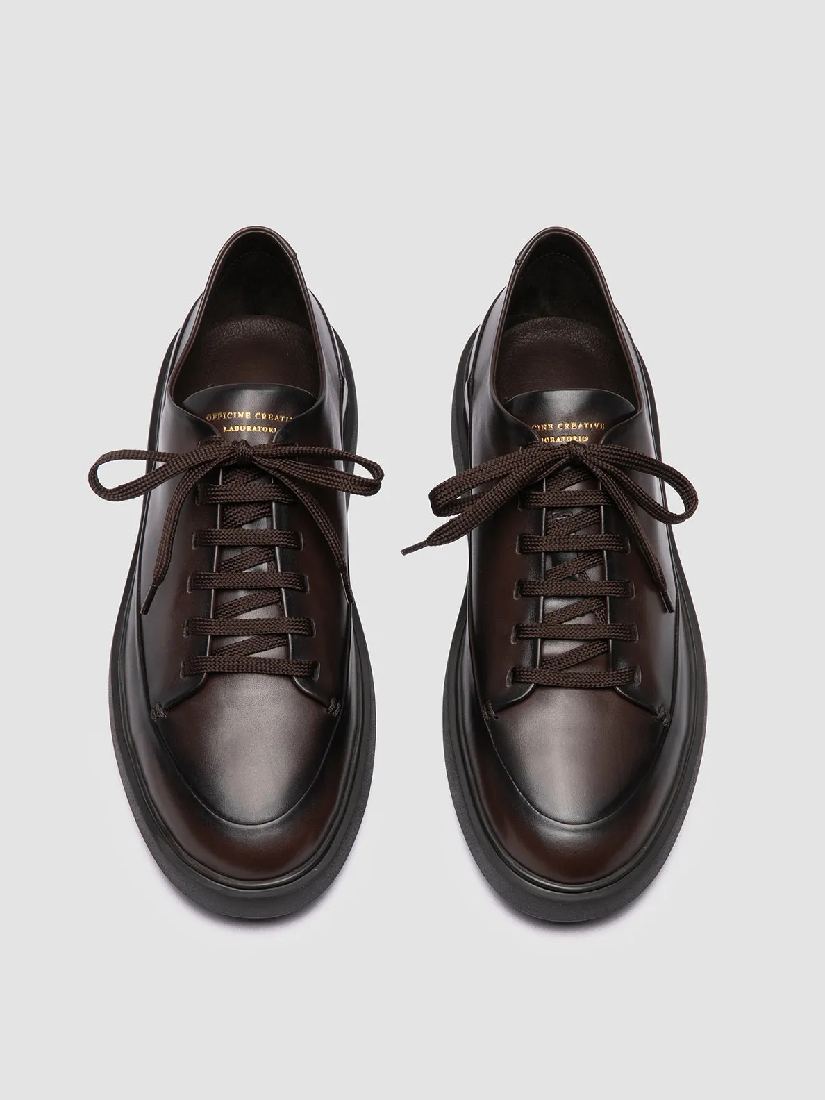 Wide Toe Sneakers RELEASE 001 - Dark Brown Leather Sneakers