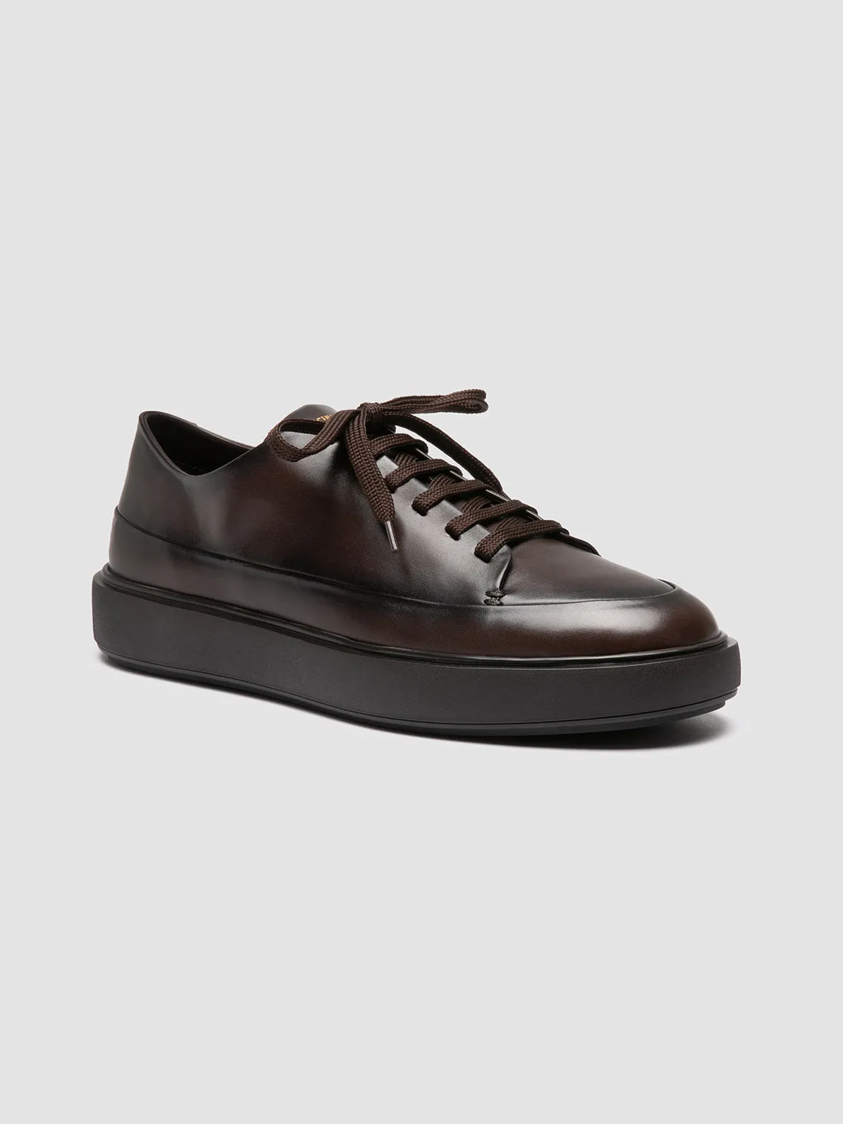 P448 Sneakers RELEASE 001 - Dark Brown Leather Sneakers