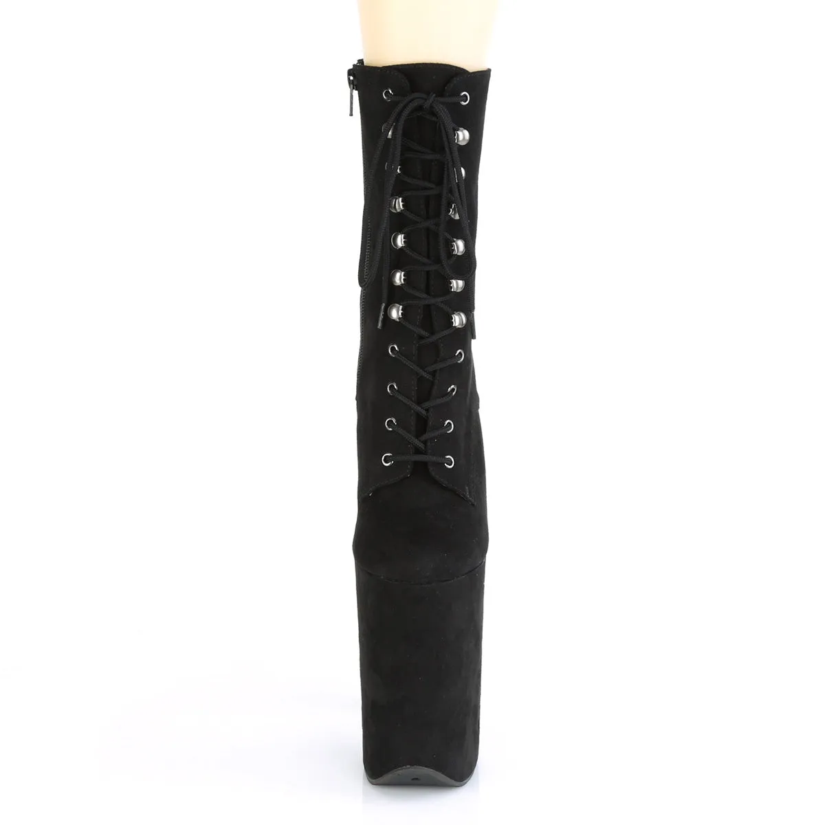 9 Inch Heel INFINITY-1020FS Black Suede Boots Winter Shoes