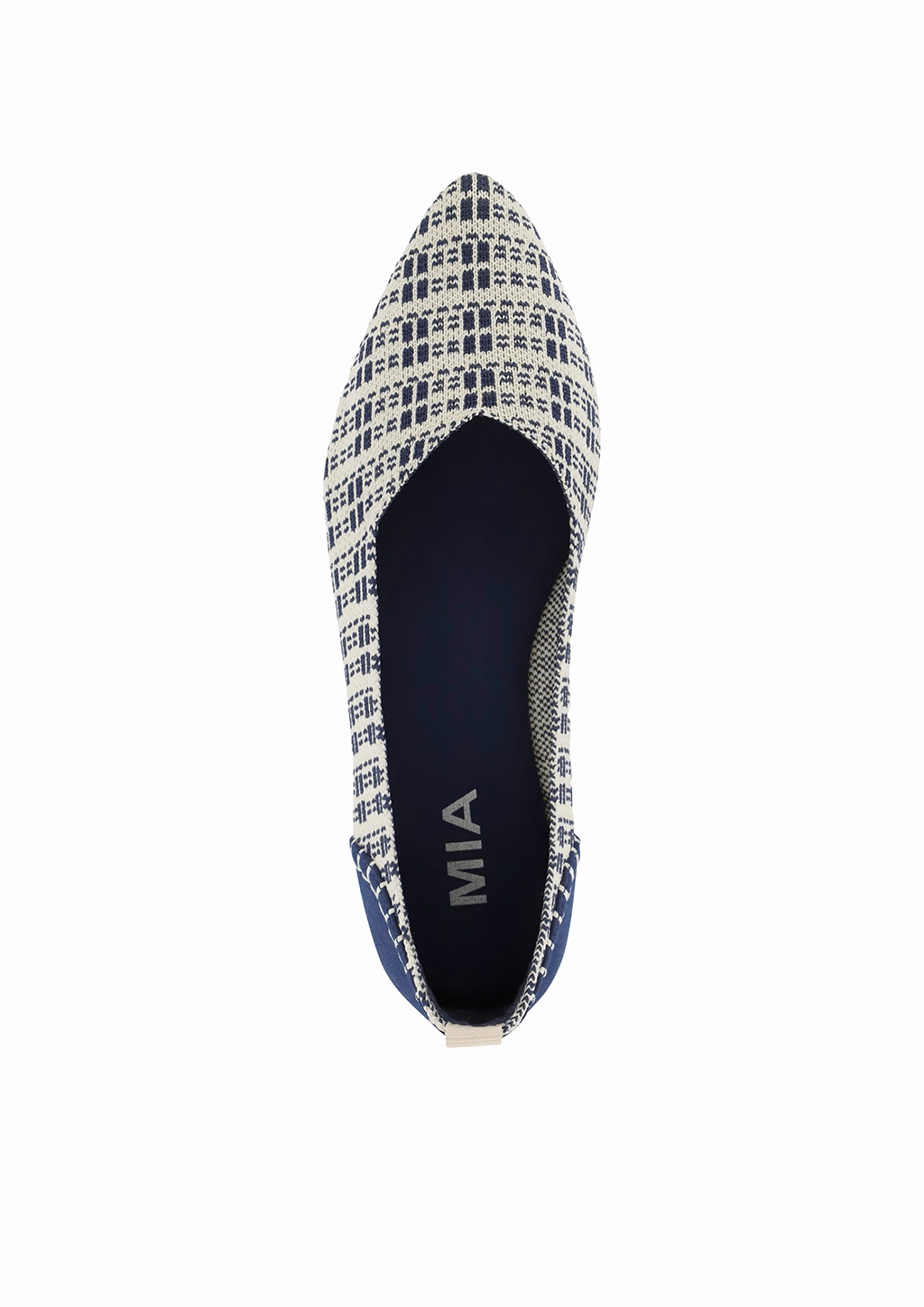LISSY - NAVY BONE Women Flat Office Shoes