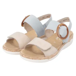 Sofft Shoes Sandals Remonte Jocelyn 53 Muschel/Blue Leather Sandal (Women's)