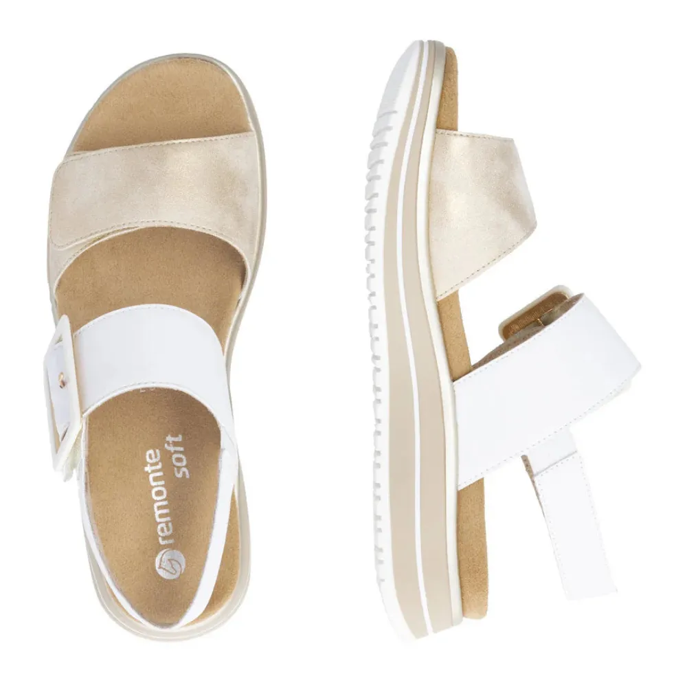 Remonte Jocelyn D1J53 White Leather Sandal (Women's) Teva Gladiator Sandals