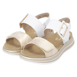 Remonte Jocelyn D1J53 White Leather Sandal (Women's) Acupuncture Sandals
