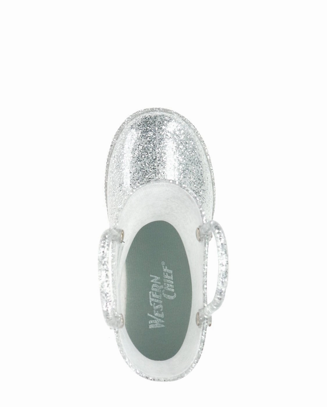 Balenciaga Guinea Boots Kids Glitter Rain Boot - Silver