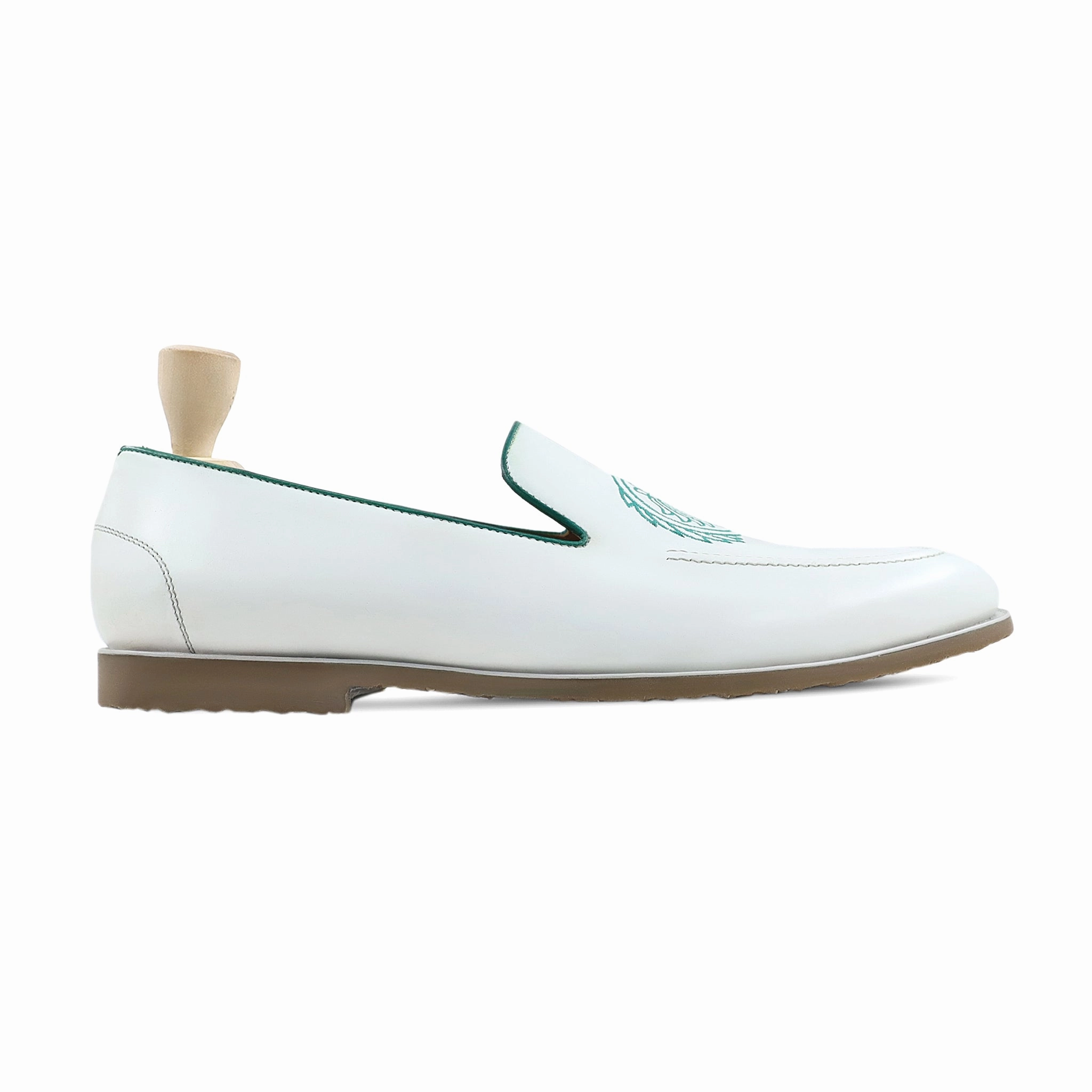 Loafers Velvet Porter - Men's White Calf Leather Loafer