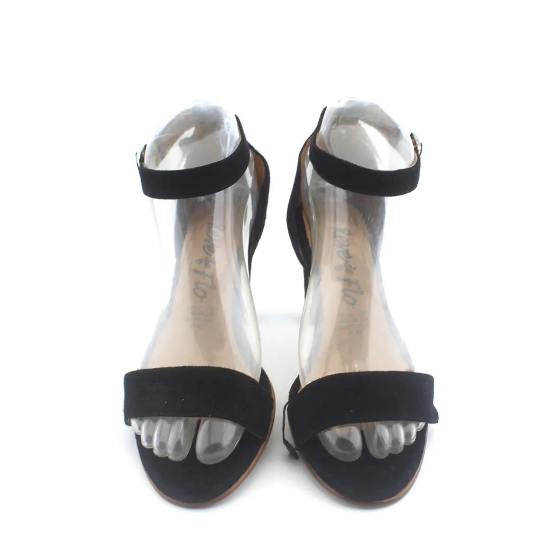 Suede Heel Booties REVE DE FLO .