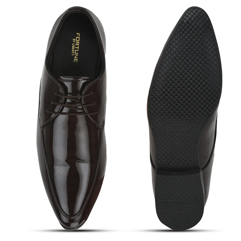 Fortune Lacing Brown Formal Shoes For Men JPL-242 By Liberty Men Designer Dress Shoes