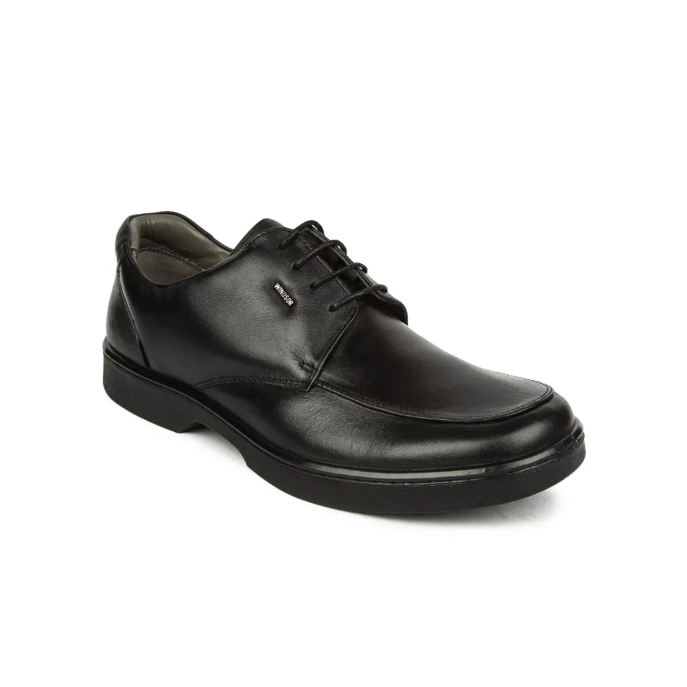 Windsor Black Lacing Formal Shoes For Men 2046-01 By Liberty High Quality Leather Dress Shoes