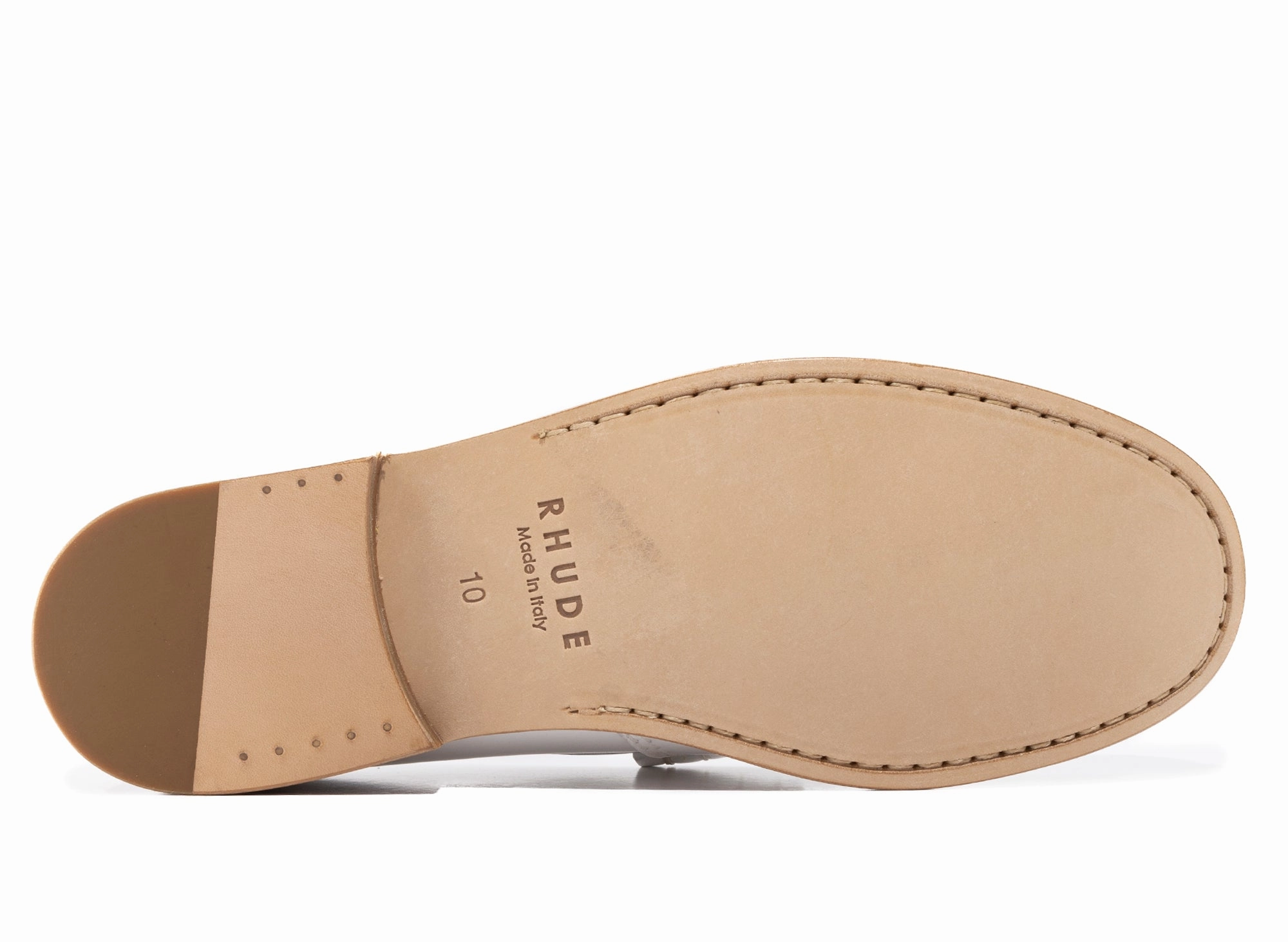 Rhude Loafer in White Loafers In Jeans