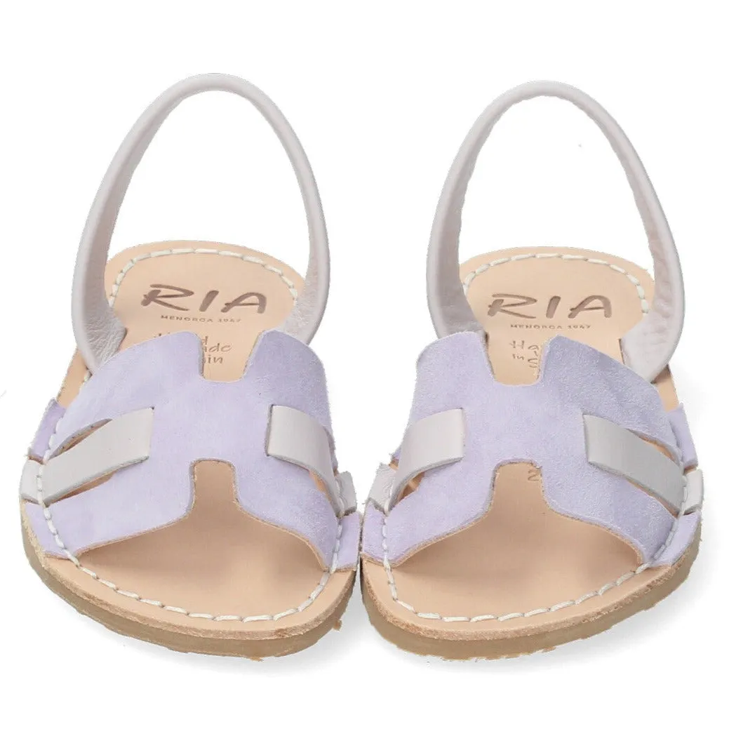 RIA MENORCA Girl's Classic Menorcan Sandals - Ante Floresta Strappy Casual Slip-on Flat Sandals