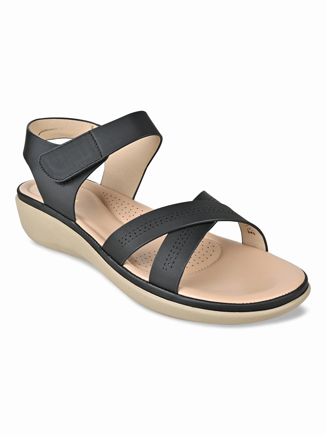 Rocia By Regal Black Women Comfort Flat Sandals Best Outdoor Basketball Shoes For Flat Feet