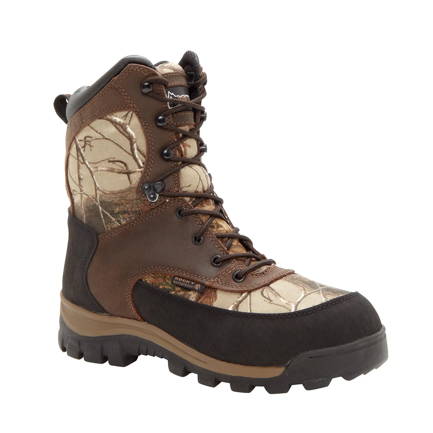 Rocky Mens Brown/Realtree AP Leather Core WP 400G Hunting Boots Clarks Training Shoes