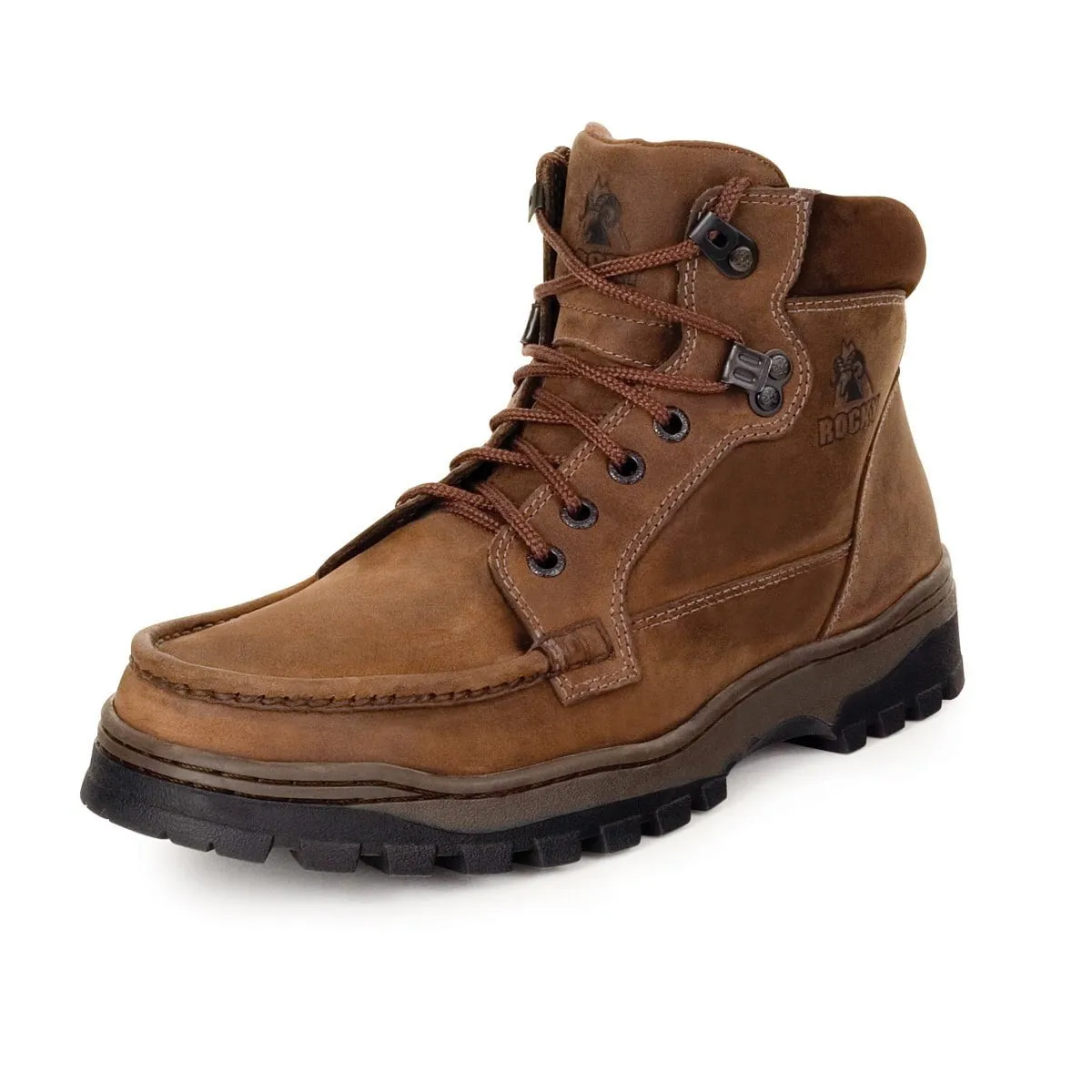 Rocky Mens Light Brown Leather GTX Outback Hiking Boots Best Brooks Training Shoes