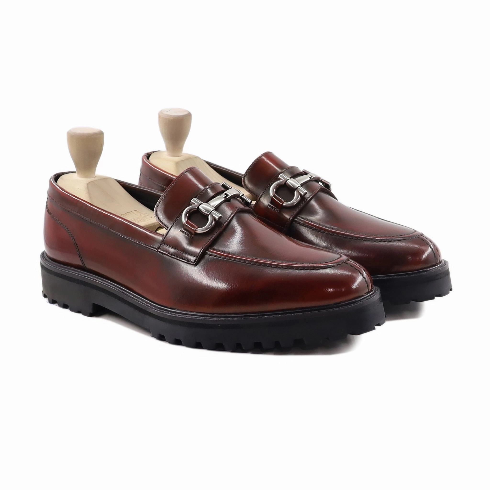 Loafers Johnston And Murphy Rory - Men's Burnished Oxblood Box Leather High Shine Loafer