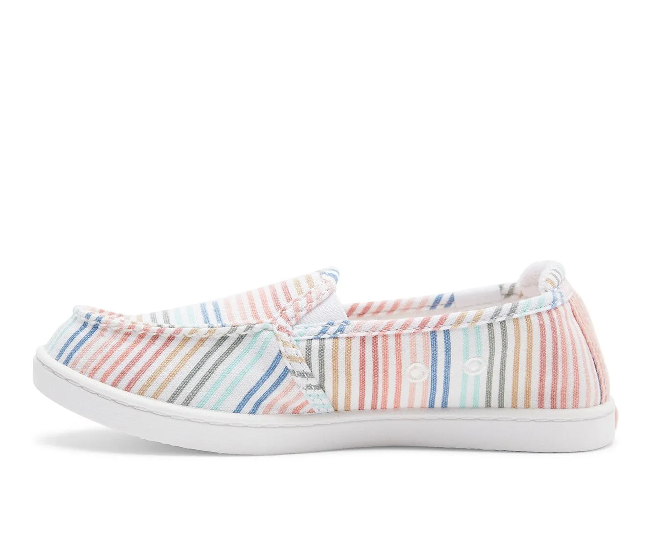 Roxy Minnow Sneaker Girls  Multicolor Striped Slip On Casual Shoes JOBB076 Running Shoes That Support Arches
