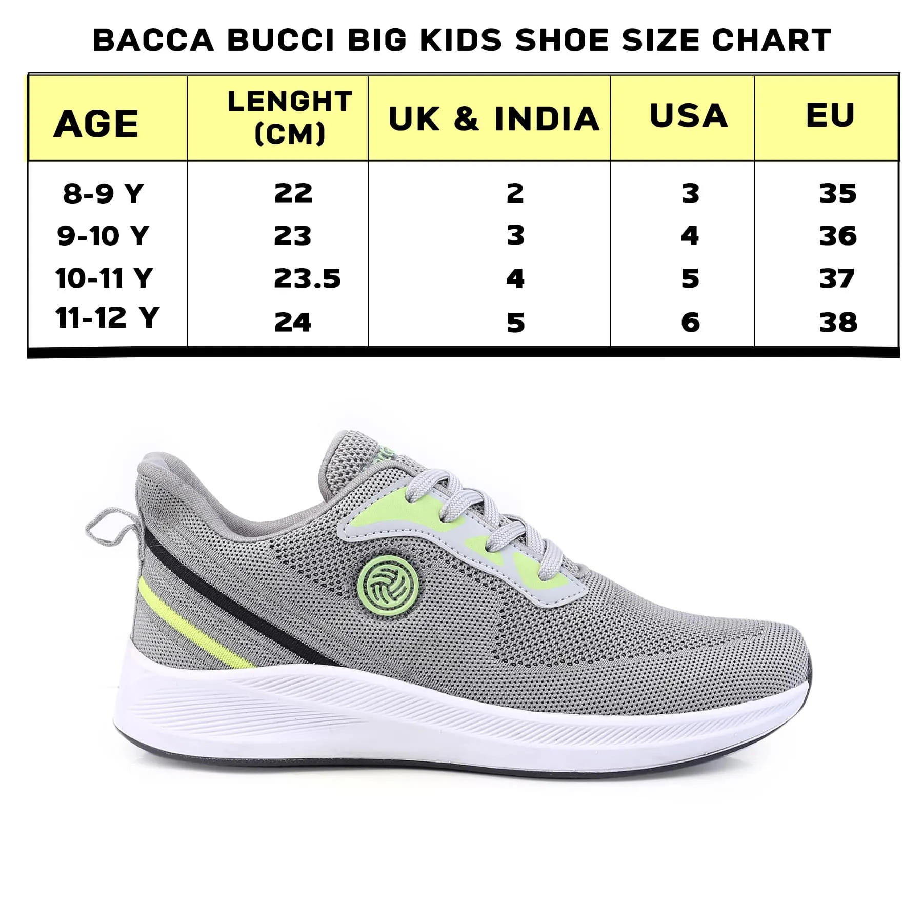 4dfwd 2 Running Shoes Bacca Bucci Boys or Girls Essential Knit Running Sports Shoe (Age: 8 year to 12 years)