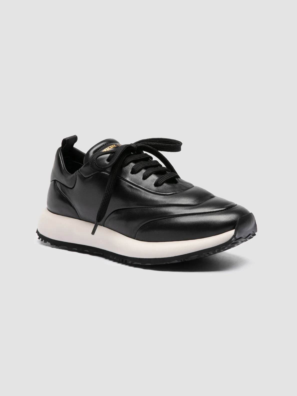 Sneakers Made In The Usa SOLSTICE 101 - Black Leather Low Top Sneakers