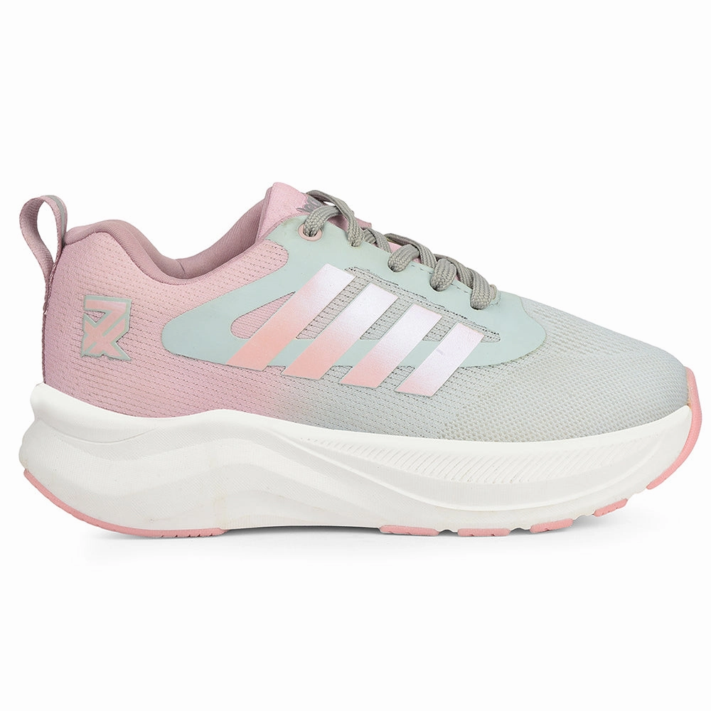 Best Marathon Training Shoes Leap7x Pink Sports Lacing Running Shoes For Women REMSY-1 By Liberty