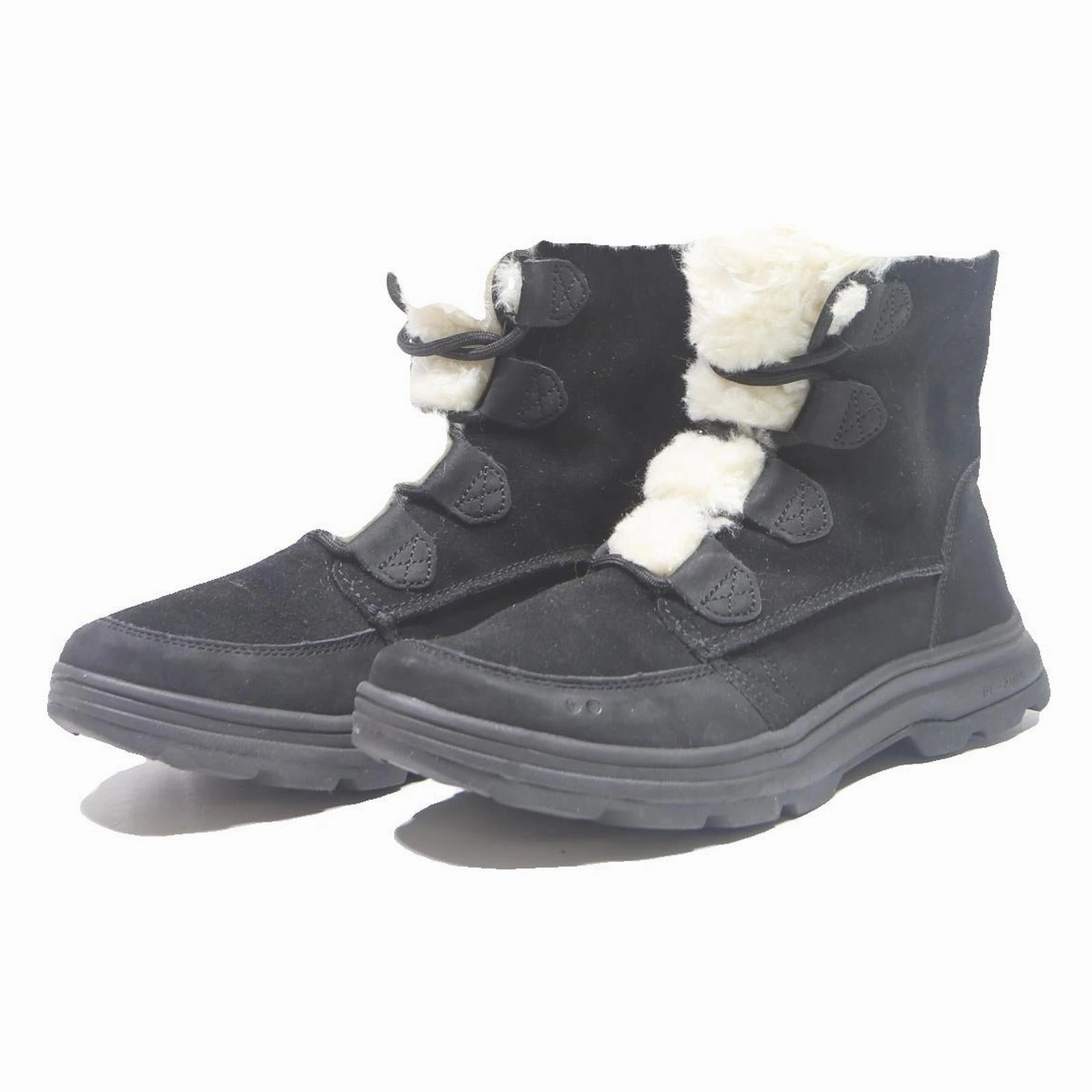 RYKA Womens Winter Ankle Boots Black Polyester UK 5 Warm Lined Casual Footwear Alligator Western Boots