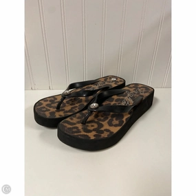 Sandals Flip Flops By Brighton In Animal Print, Size: 9 Amanda Blu Flip Flops