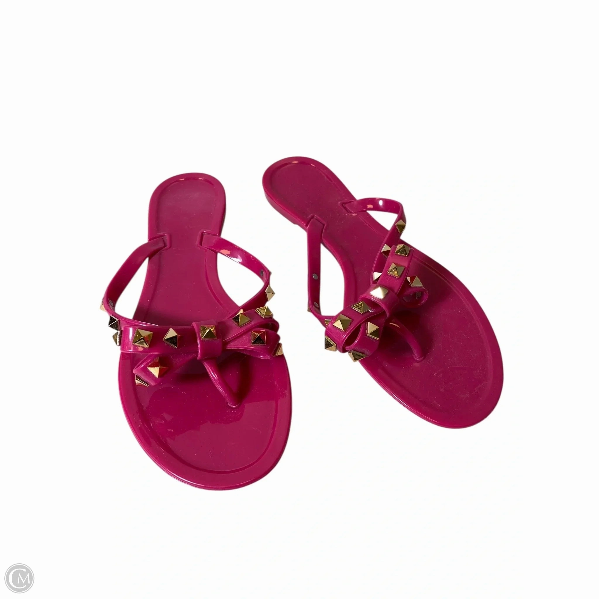 High Top Flip Flops Sandals Flip Flops By Cmc In Gold & Pink, Size: 8.5