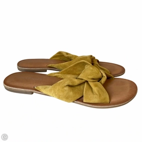 Sandals Flip Flops By Jeffrey Campbell In Tan & Yellow, Size: 7 Nubuck Flip Flops