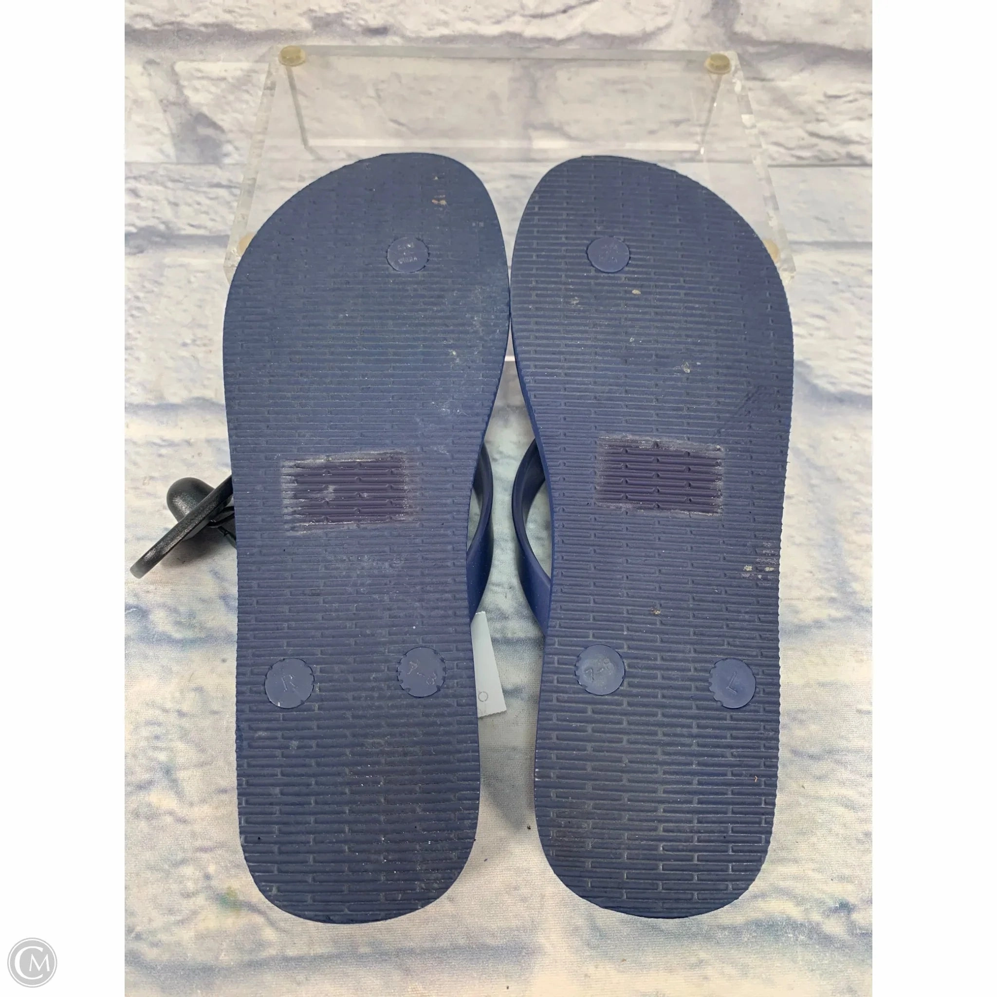 Sandals Flip Flops By Johnny Was In Blue, Size: 7 Working Out In Flip Flops