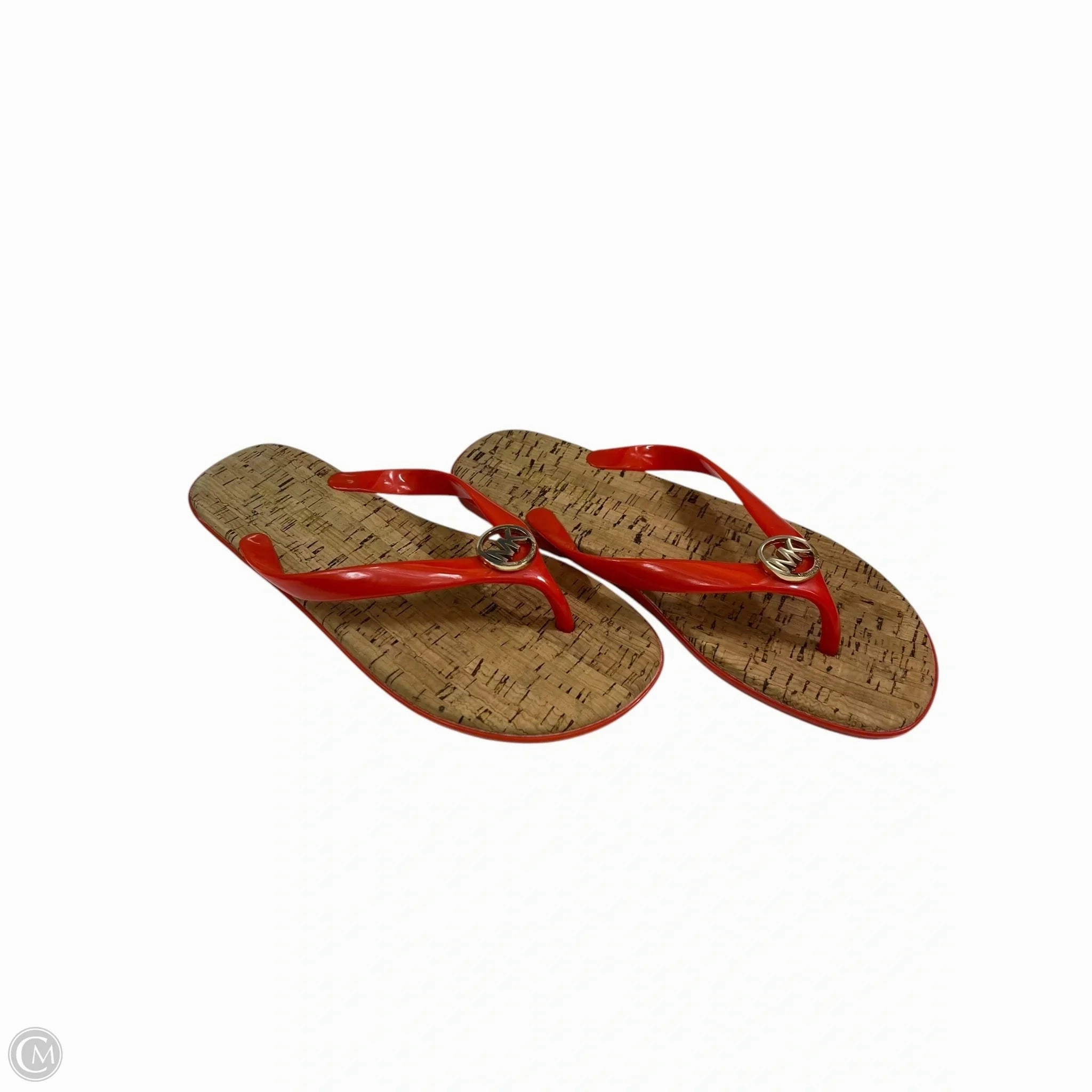 Flip Flops Sandy Sandals Flip Flops By Michael Kors In Orange, Size: 7.5