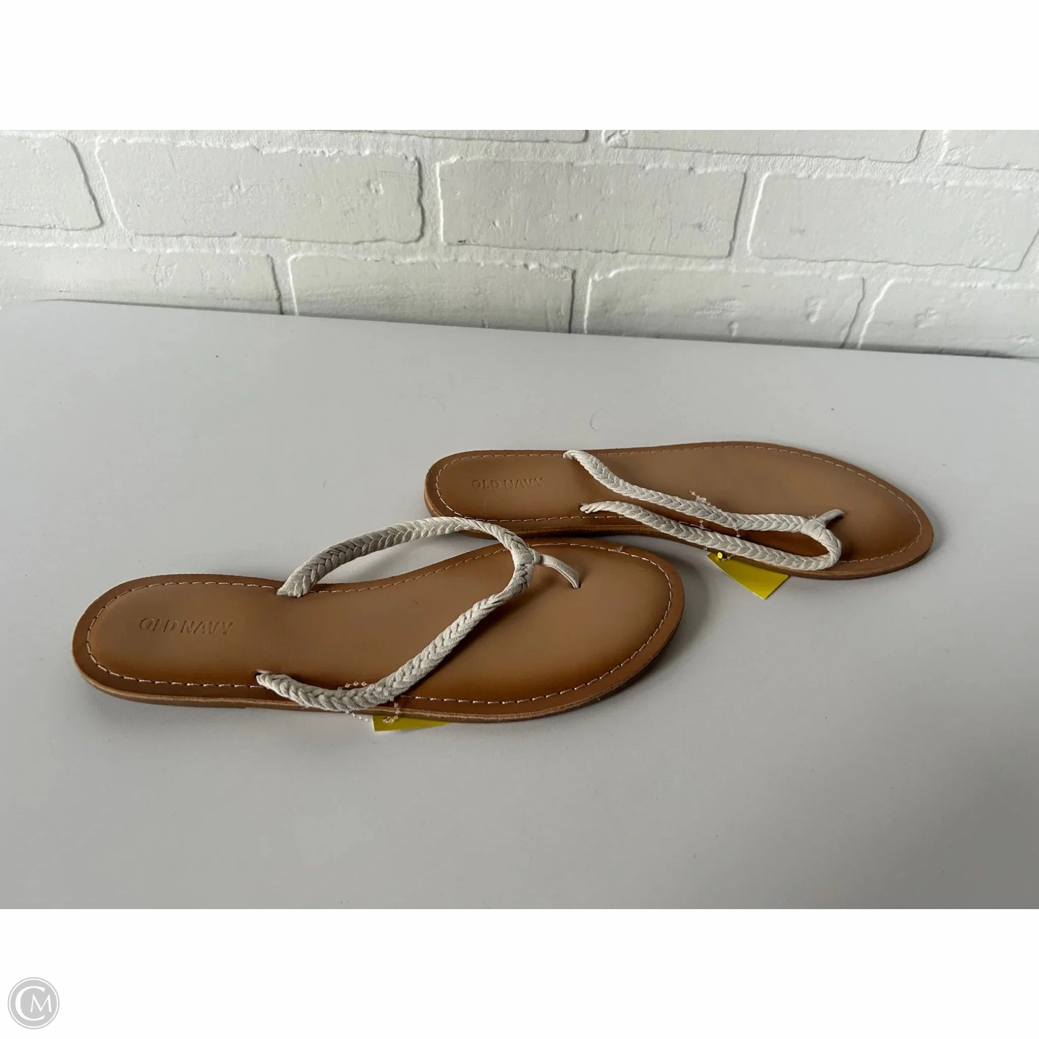 Roxoni Flip Flops Sandals Flip Flops By Old Navy In Cream & Tan, Size: 9