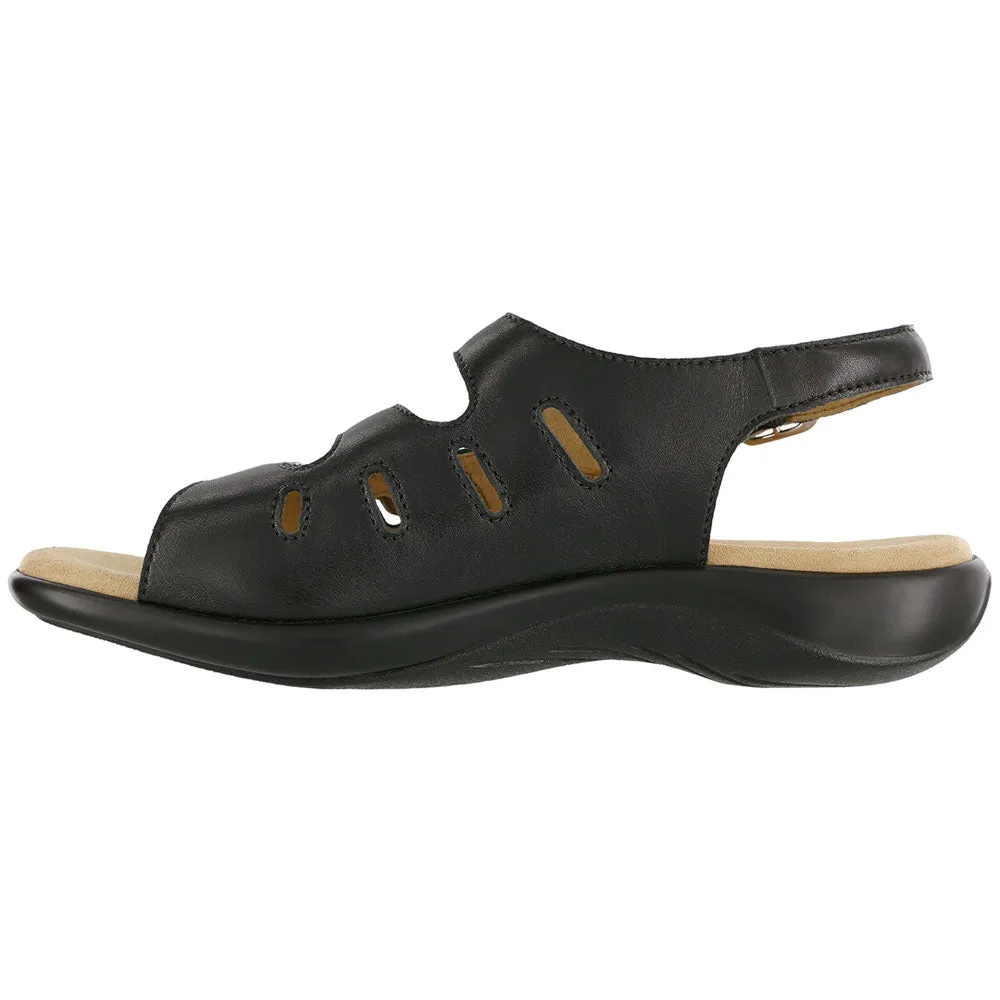 SAS Mystic Sandal Black Leather (Women's) Fringed Sandals