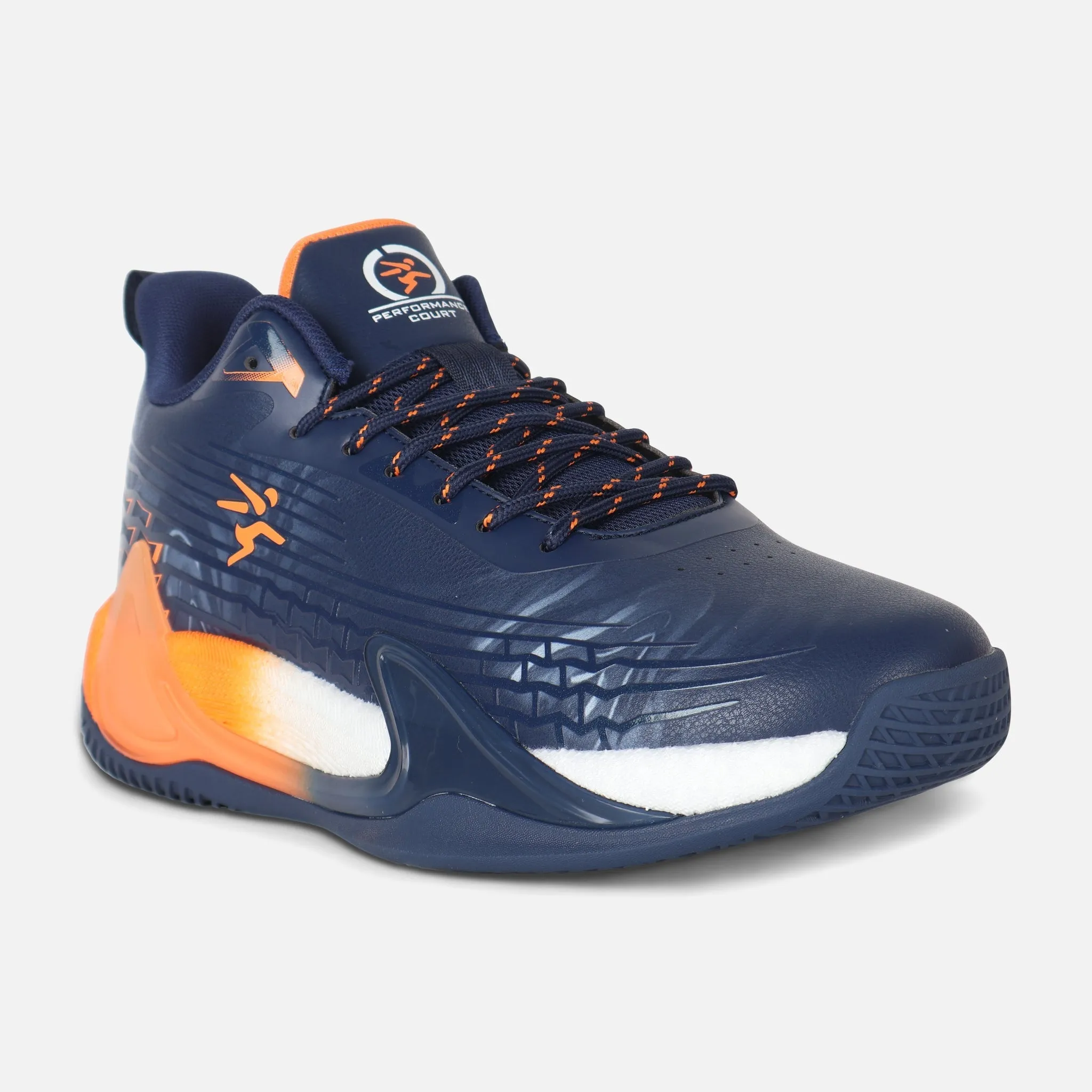 Navy Blue Basketball Shoes MEN BASKETBALL LACE-UP SHOES