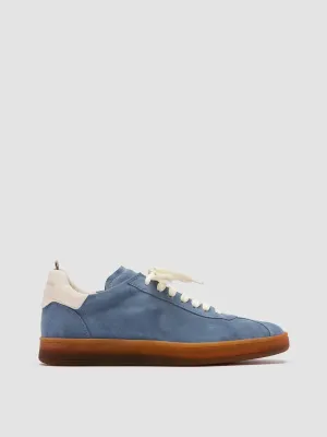 DESTINY 101 - Blue Leather and Suede Low Top Sneakers Sell Used Sneakers