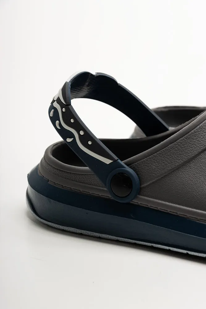 Sockless Running Shoes Shark Clogs Dark Grey