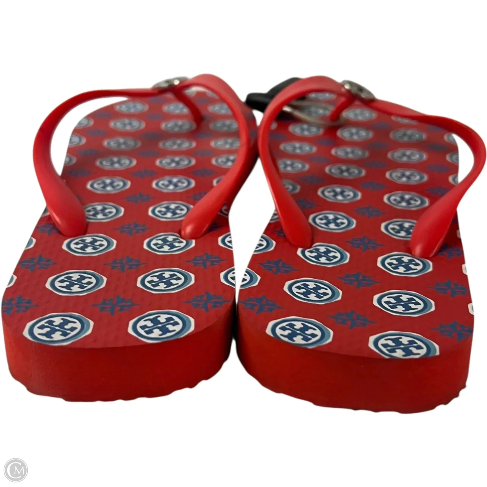 Sandals Designer By Tory Burch In Red, Size: 10 3d Flip Flops