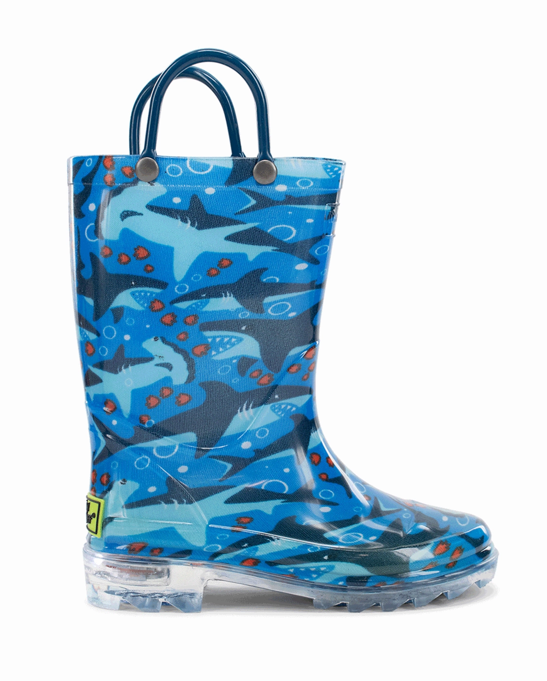 See Kai Run Boots Kids Shark Chase Lighted Rain Boot - Blue
